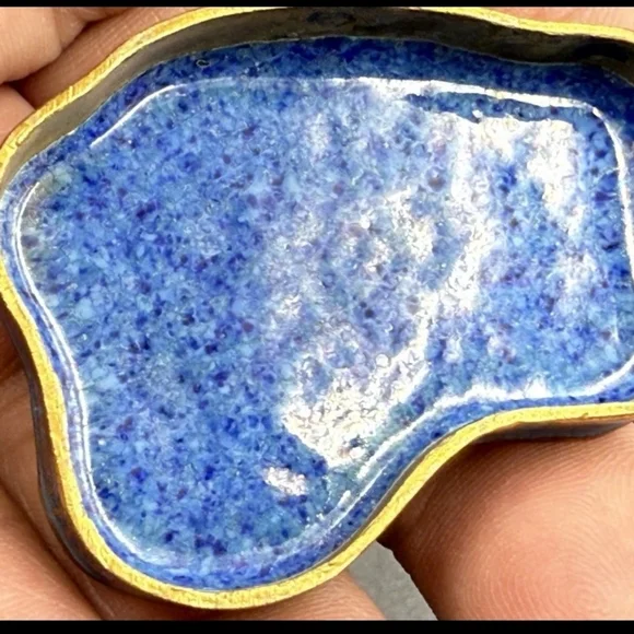 NFS Reserve Vintage Miniature Cloisonne Trinket Box Deer - Picture 9 of 12